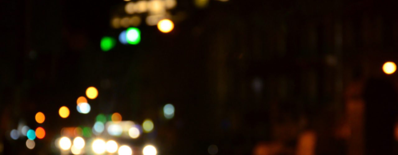 Middle Of The Night Roadside Assistance Scene And Headlights