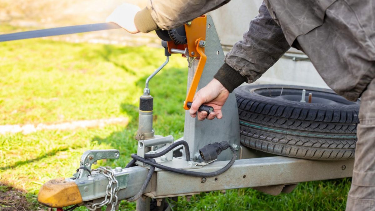 man working on the winch