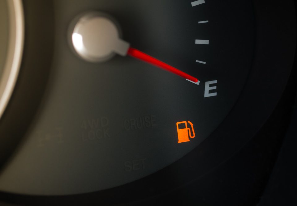 car on empty and in need of fuel delivery service